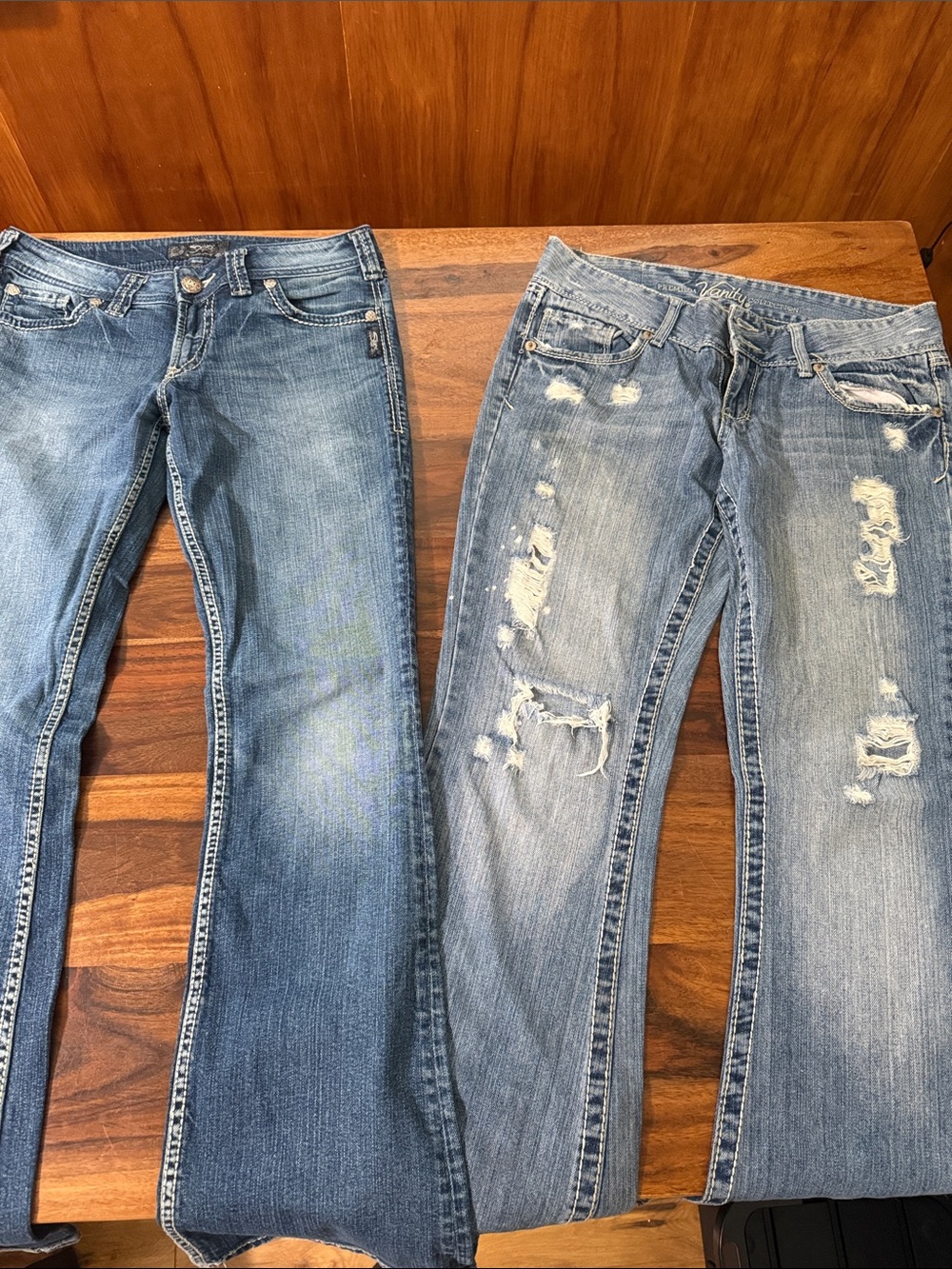 Silver Jeans Women's Light and Medium Blue Bootcut Jeans Set